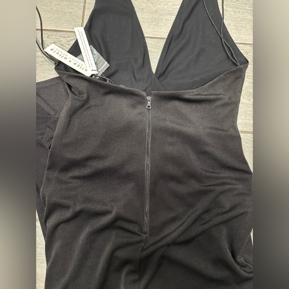 Alice + Olivia Marx Draped Halter Dress Black Size 6 - Picture 9 of 9